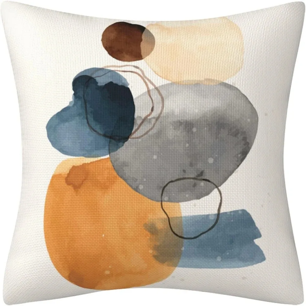 Abstract Watercolor Peach Skin Pillowcase 2D Flat Printed Teal Orange Geometric Cushion Cover for Modern Living Room Sofa Decor
Abstract Watercolor Peach Skin Pillowcase 2D Flat Printed Teal Orange Geometric Cushion Cover for Modern Living Room Sofa Decor