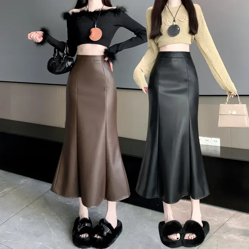 Кожаная юбка женская, осень-зима 2026, новая юбка трапециевидной формы с высокой талией, закрывающая тело, утягивающая юбка на бедрах, юбка средней длины с рыбьим хвостом
Кожаная юбка женская, осень-зима 2026, новая юбка трапециевидной формы с высокой талией, закрывающая тело, утягивающая юбка на бедрах, юбка средней длины с рыбьим хвостом