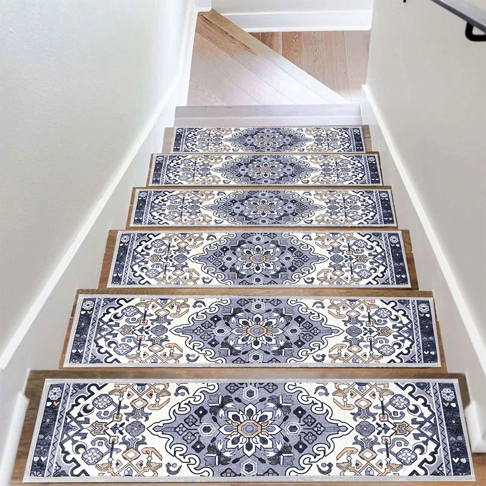 15PCS Carpet Stair Treads Set Bohemian Non Slip Indoor Stair Rugs Safety Mats Indoor Skid Resistant Stair Tread for Wooden Steps
15PCS Carpet Stair Treads Set Bohemian Non Slip Indoor Stair Rugs Safety Mats Indoor Skid Resistant Stair Tread for Wooden Steps