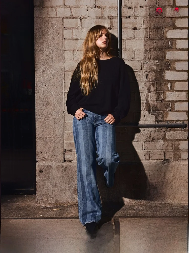 Женские джинсы с высокой талией и широкими штанинами, зимние, модные, повседневные, без стрейча, 100% хлопок, H&M
Женские джинсы с высокой талией и широкими штанинами, зимние, модные, повседневные, без стрейча, 100% хлопок, H&M