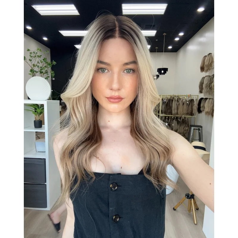 Short Dark Roots Ombre Blonde to Brown Lace Wig Body Wave 13×4 HD Invisible Lace Front Wig For Women Daily Use
Short Dark Roots Ombre Blonde to Brown Lace Wig Body Wave 13×4 HD Invisible Lace Front Wig For Women Daily Use
