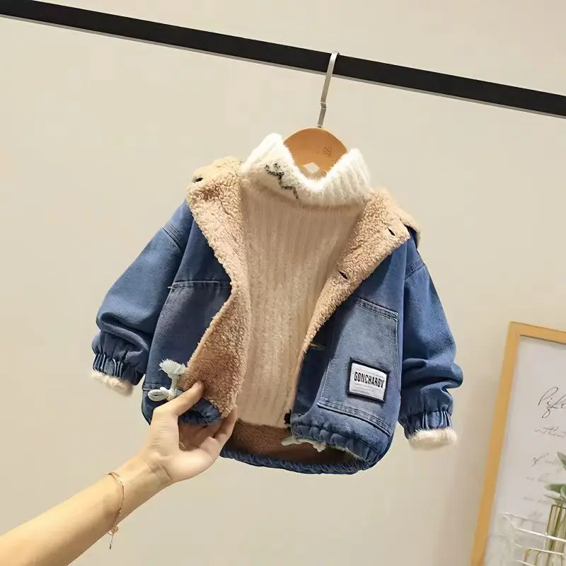 Kids Boys Autumn Winter Denim Coat 2023 New Korean Version Baby Casual Denim Coat Baby Thickened Top Trend 2 4 6 T
Kids Boys Autumn Winter Denim Coat 2023 New Korean Version Baby Casual Denim Coat Baby Thickened Top Trend 2 4 6 T