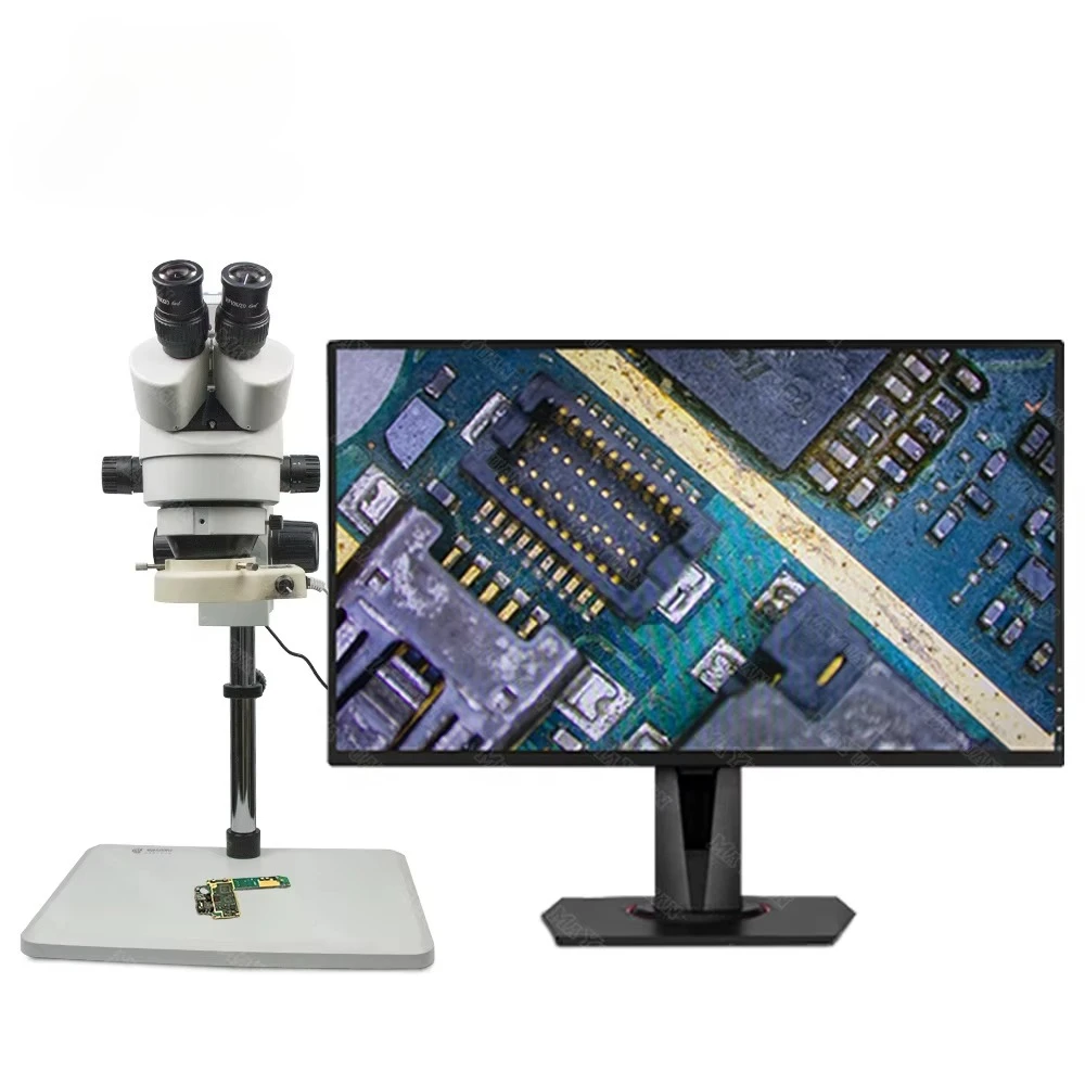 Large Base Industrial Video Soldering Trinocular Microscope with Camera 30MP
Large Base Industrial Video Soldering Trinocular Microscope with Camera 30MP