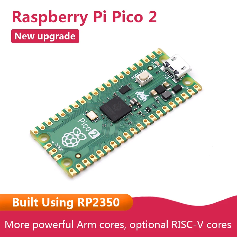 Обновленная версия Raspberry Pi Pico 2, встроенное использование RP2350 более мощных сердечников рычага, дополнительные сердечники RISC-V
Обновленная версия Raspberry Pi Pico 2, встроенное использование RP2350 более мощных сердечников рычага, дополнительные сердечники RISC-V