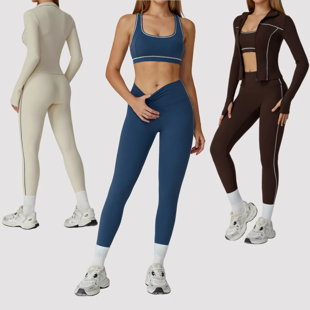 Brushed Yoga Set Sports Fitness Peach Hip Slim Zipper Sports Bra 2pc Suit Casual Workout Clothes Gym Leggings 3pc Set Outfit
Brushed Yoga Set Sports Fitness Peach Hip Slim Zipper Sports Bra 2pc Suit Casual Workout Clothes Gym Leggings 3pc Set Outfit