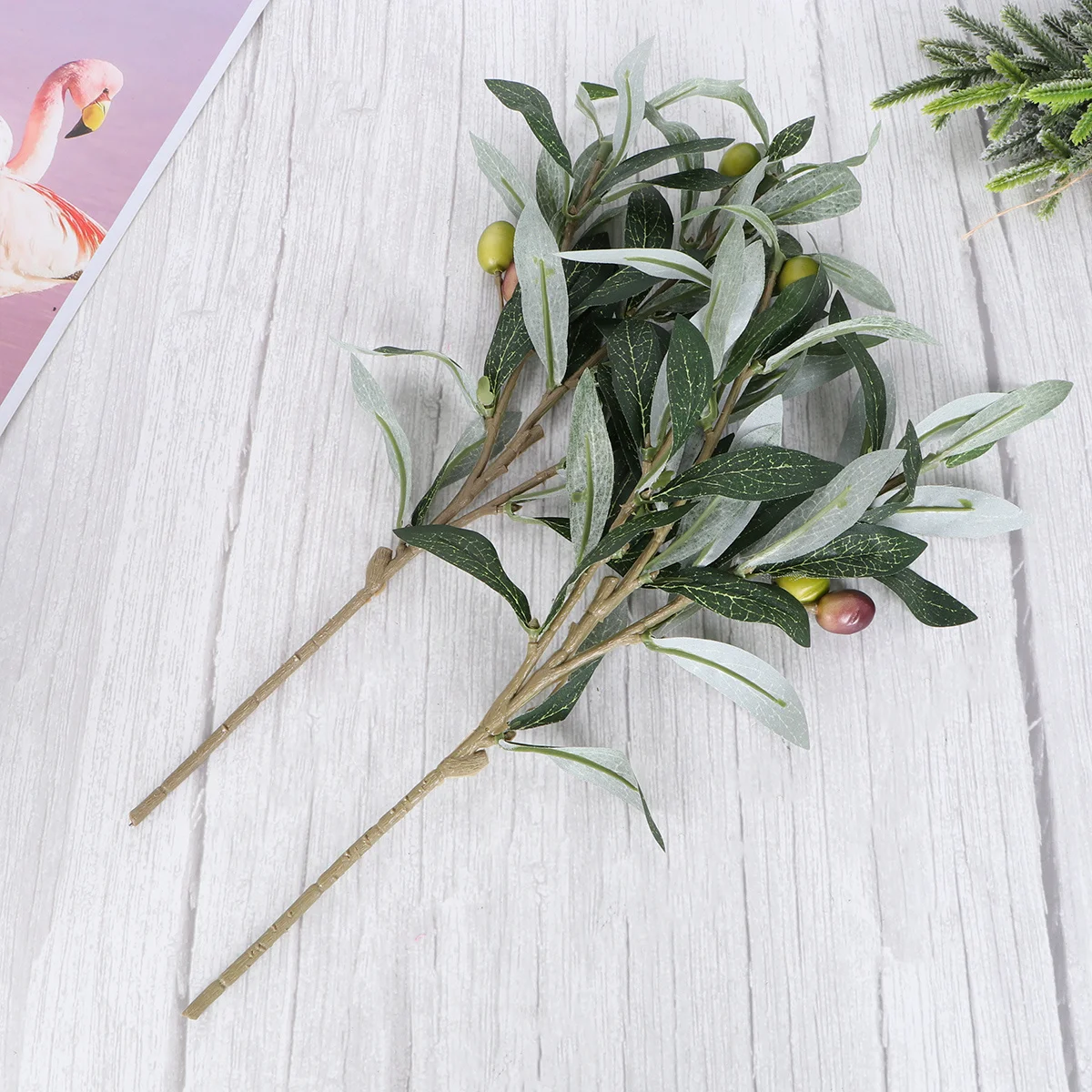 2Pcs Simulation Olive Decoration Artificial Stem Branches Rustic Home Wedding Ornament Flower Arrangement Supplies Photography
2Pcs Simulation Olive Decoration Artificial Stem Branches Rustic Home Wedding Ornament Flower Arrangement Supplies Photography