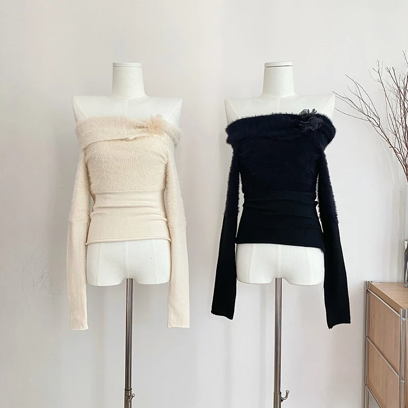 Sweater Women Sexy Off Shoulder Loose Korean Fashion Knitwear Autumn and Winter Thickened Pullover Sexy Female Y2k Top New
Sweater Women Sexy Off Shoulder Loose Korean Fashion Knitwear Autumn and Winter Thickened Pullover Sexy Female Y2k Top New