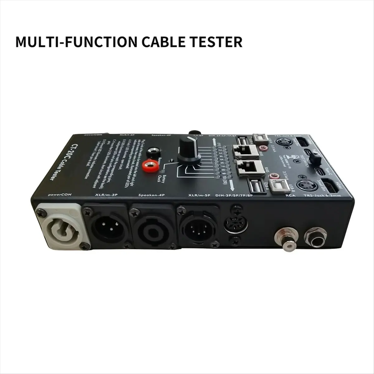 A73T CT-20C Multi-Function Audio Cable Tester 16-in-1 Special Electronic Cable Tester HDMI-Compatible XLR Signal Line
A73T CT-20C Multi-Function Audio Cable Tester 16-in-1 Special Electronic Cable Tester HDMI-Compatible XLR Signal Line