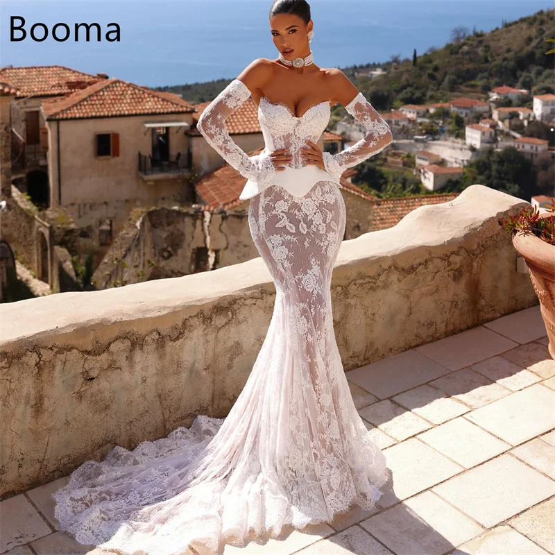 Booma Mermaid Simple Lace Wedding Dresses Lace Sleeveless Spaghetti Strap Pleat Elegant Brides Gown Custom Made 2025
Booma Mermaid Simple Lace Wedding Dresses Lace Sleeveless Spaghetti Strap Pleat Elegant Brides Gown Custom Made 2025
