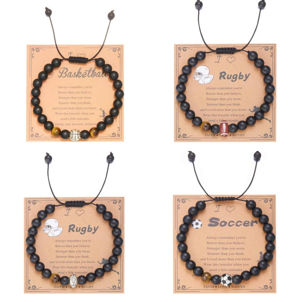 Trendy Gym Man Basketball Football Bracelet 10mm Natural Stone Beads Elastic Rope Chain Bracelet Gift For Boyfriend Jewelry Gift
Trendy Gym Man Basketball Football Bracelet 10mm Natural Stone Beads Elastic Rope Chain Bracelet Gift For Boyfriend Jewelry Gift