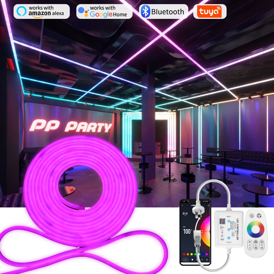 Smart Tuya WiFi RGB Neon Light AU Plug 220V Led Strip RGB Ribbon RF Panel Remote Waterproof Indoor Outdoor Home Decor Lighting
Smart Tuya WiFi RGB Neon Light AU Plug 220V Led Strip RGB Ribbon RF Panel Remote Waterproof Indoor Outdoor Home Decor Lighting
