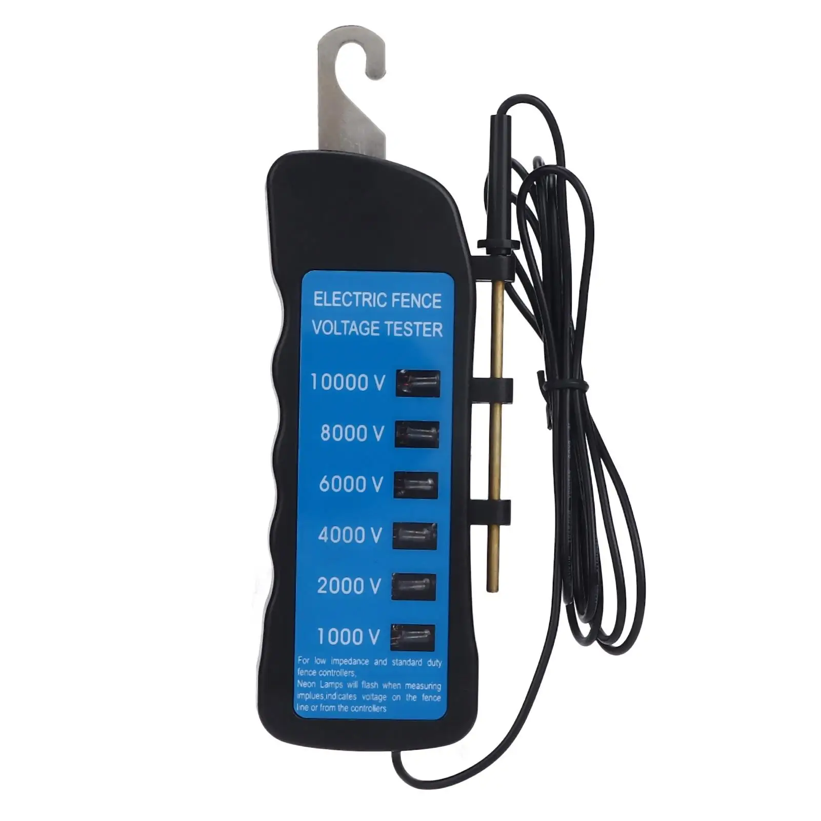 Waterproof Electric Fence Voltage Tester 8000/10000/12000V with 6/8 Light Indicators - Essential Farm Tool
Waterproof Electric Fence Voltage Tester 8000/10000/12000V with 6/8 Light Indicators - Essential Farm Tool
