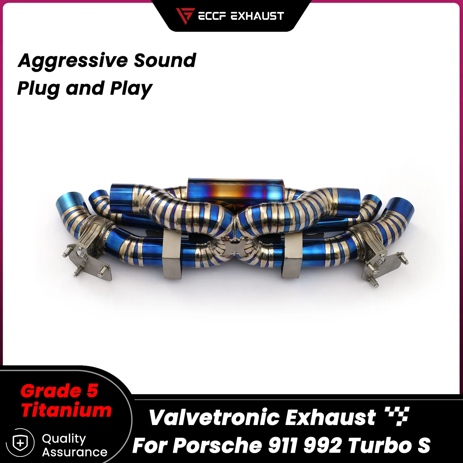 Sporty Aggressive Exhaust Sound Titanium Valved Catback Exhaust For Porsche 911 992 Turbo S ECCF Performance Upgrade
Sporty Aggressive Exhaust Sound Titanium Valved Catback Exhaust For Porsche 911 992 Turbo S ECCF Performance Upgrade