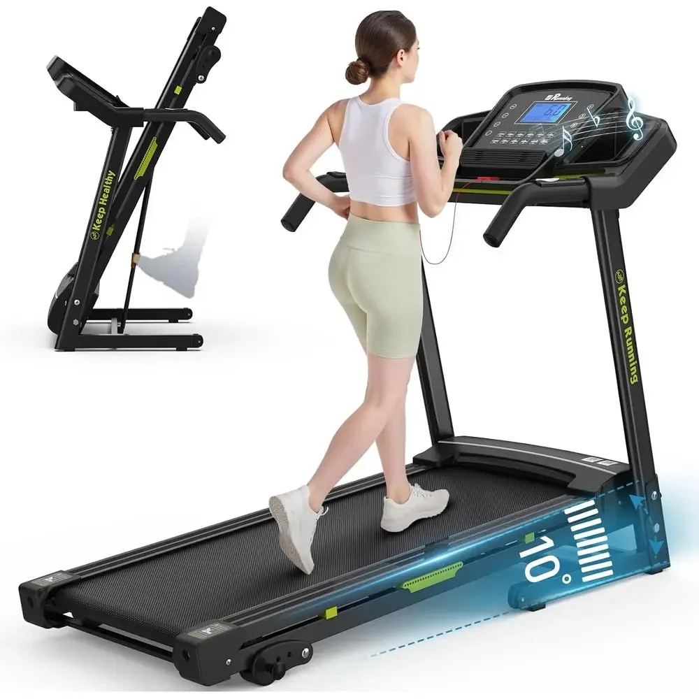 Portable 330lb Capacity 3.5HP Electric Treadmill with Bluetooth, 12 Workout Programs for Home Use
Portable 330lb Capacity 3.5HP Electric Treadmill with Bluetooth, 12 Workout Programs for Home Use