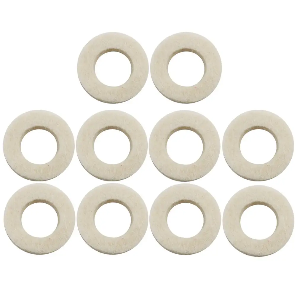 10 Pcs Trumpet Felt Washer Small Cushion Mat White Wool Pad Protect Keys Fix Keys Increase Service Life Lightweight
10 Pcs Trumpet Felt Washer Small Cushion Mat White Wool Pad Protect Keys Fix Keys Increase Service Life Lightweight