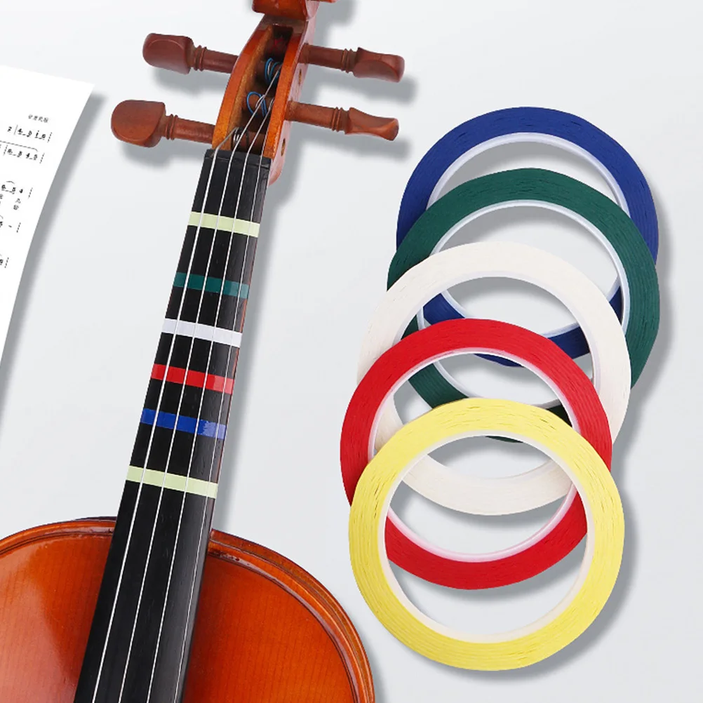 6pcs Violin Tapes Fingerboard Stickers White Red Green Black Blue Yellow Beginners Cello Accessories String Instruments
6pcs Violin Tapes Fingerboard Stickers White Red Green Black Blue Yellow Beginners Cello Accessories String Instruments