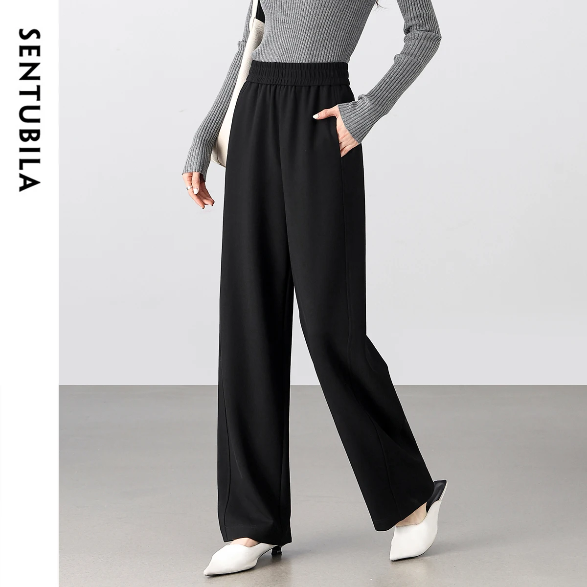 SENTUBILA Cotton Women's Pants 2025 Spring Summer Straight Fashion Commuter Solid High-Waist Full-Length Trousers 151K73623
SENTUBILA Cotton Women's Pants 2025 Spring Summer Straight Fashion Commuter Solid High-Waist Full-Length Trousers 151K73623