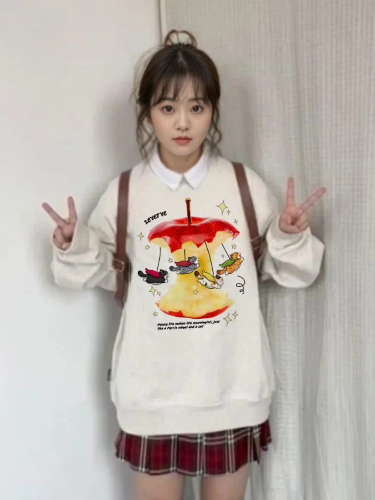 Thickened Fleece round Neck Printed Sweatshirt Women's Autumn Winter New Style Swing Design Sense Personality Outerwear
Thickened Fleece round Neck Printed Sweatshirt Women's Autumn Winter New Style Swing Design Sense Personality Outerwear