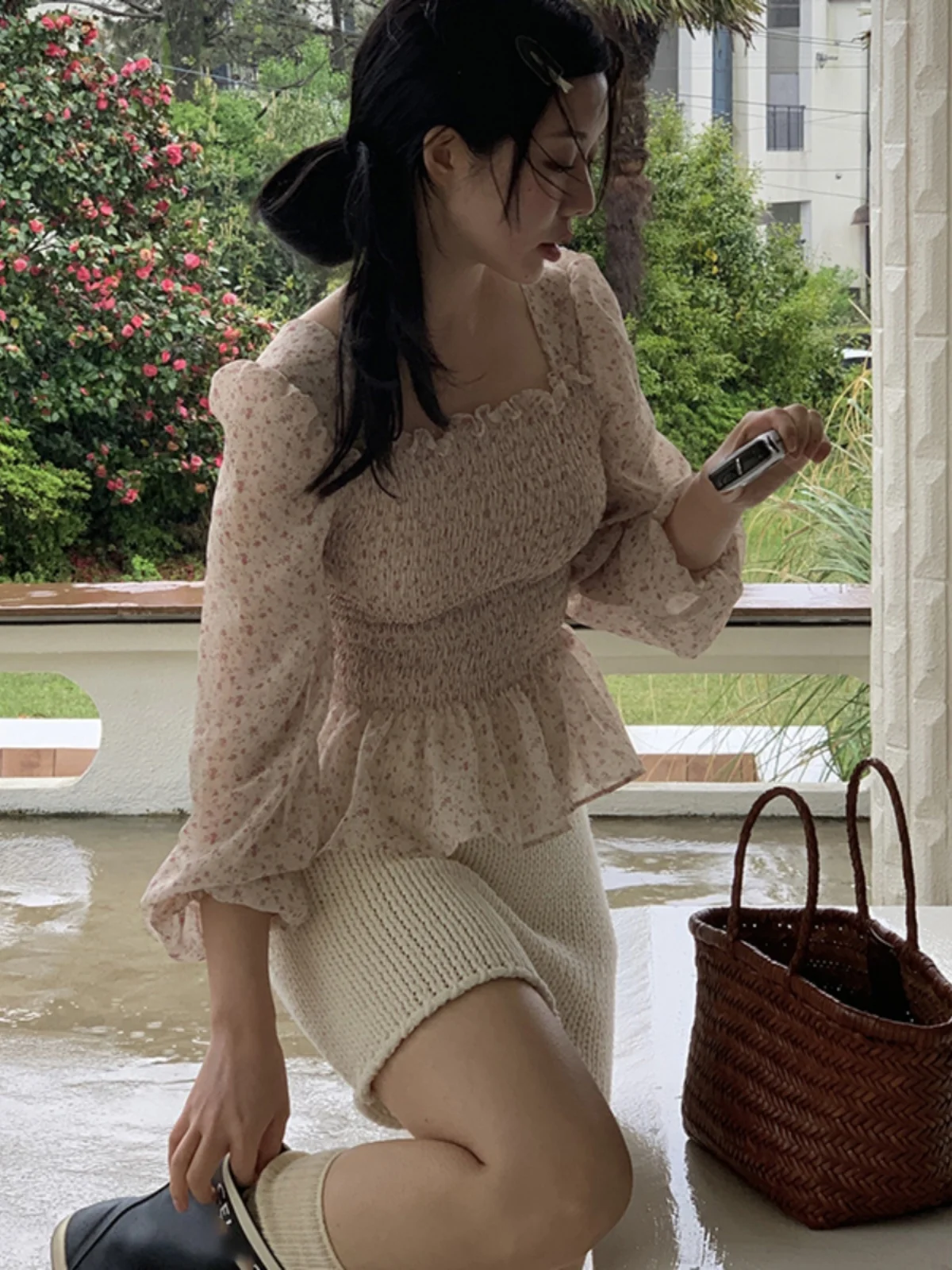 Sweet Floral Long Sve Square Collar Doll irt Women's Summer New Design Sense Bone Lo irt Casual Commute Sle
Sweet Floral Long Sve Square Collar Doll irt Women's Summer New Design Sense Bone Lo irt Casual Commute Sle