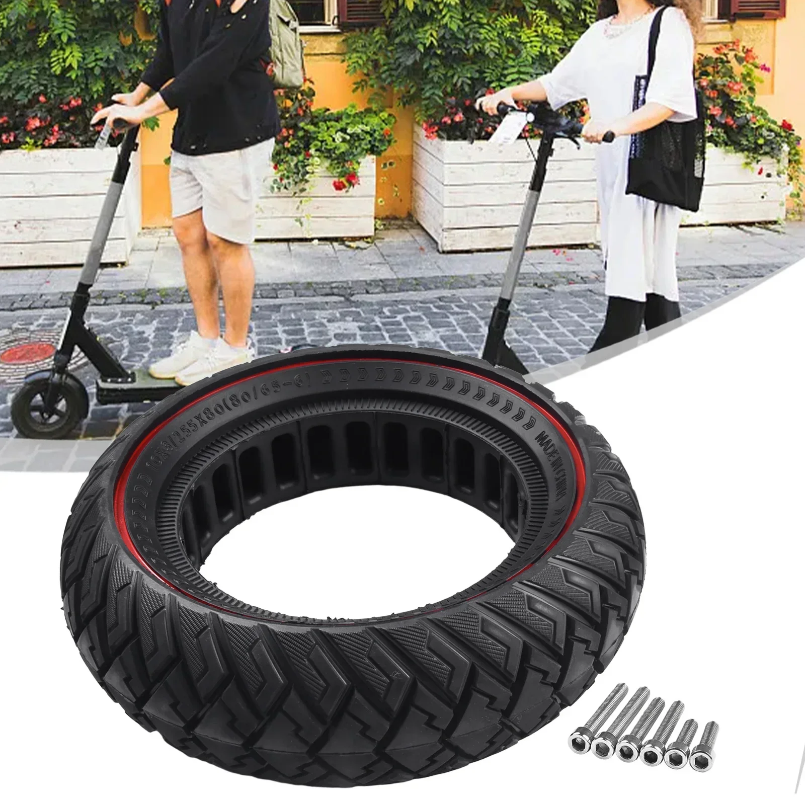 1pcs Electric Scooter Solid Tire 10 Inch 80/65-6 Rubber Practical Outdoor Riding Electric Scooter Tire Replacement Accessories
1pcs Electric Scooter Solid Tire 10 Inch 80/65-6 Rubber Practical Outdoor Riding Electric Scooter Tire Replacement Accessories
