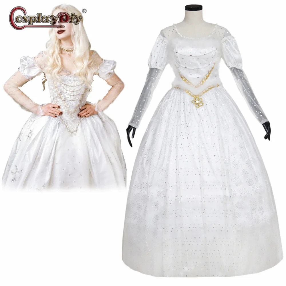 Movie Mirana Cosplay the White Queen Costume Woman's White Dress Stage Performance Halloween Outfit Wedding Dress
Movie Mirana Cosplay the White Queen Costume Woman's White Dress Stage Performance Halloween Outfit Wedding Dress