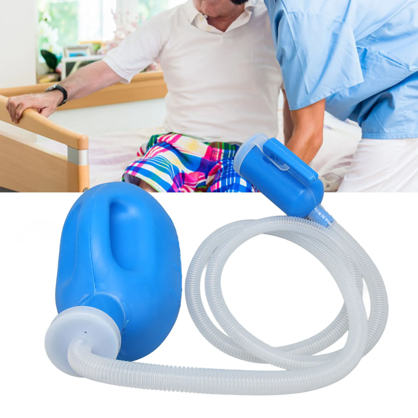 2000ml Men Urinal Bottle Large Capacity Spill Proof Urine Bottle for Bedridden Patients Blue Pee Bottle Pipe Urinal Hospital
2000ml Men Urinal Bottle Large Capacity Spill Proof Urine Bottle for Bedridden Patients Blue Pee Bottle Pipe Urinal Hospital