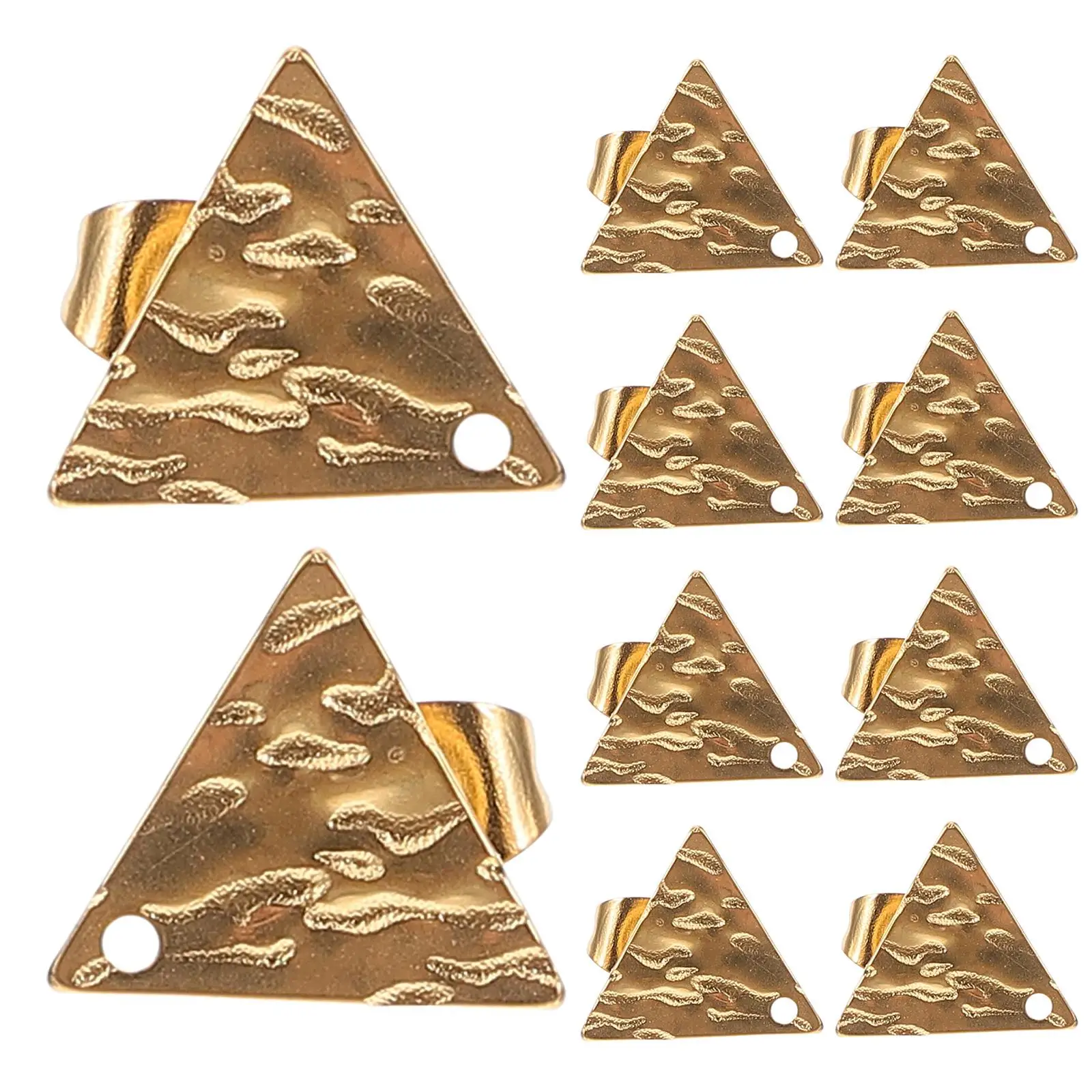 10 Pcs Geometric Earring Blanks Stainless Steel Triangle Gold Color DIY Jewelry Accessories Lightweight Compact
10 Pcs Geometric Earring Blanks Stainless Steel Triangle Gold Color DIY Jewelry Accessories Lightweight Compact
