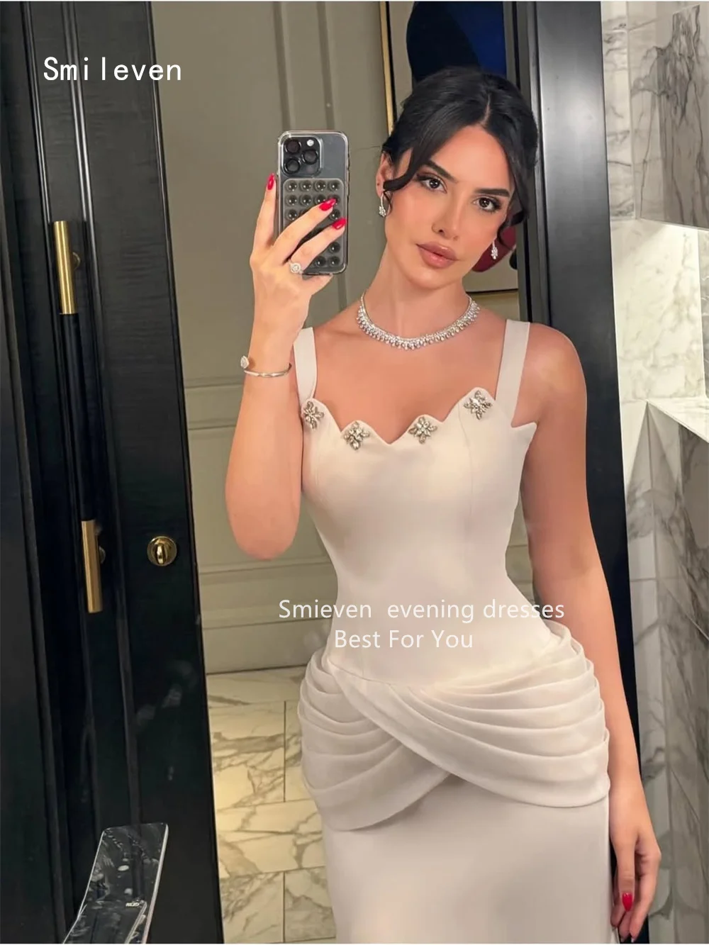 Smileven Luxury Mermaid Evening Dress Square Collar Formal Prom Dresses Noval Beading Chifforn Party Gowns Customized 2026
Smileven Luxury Mermaid Evening Dress Square Collar Formal Prom Dresses Noval Beading Chifforn Party Gowns Customized 2026