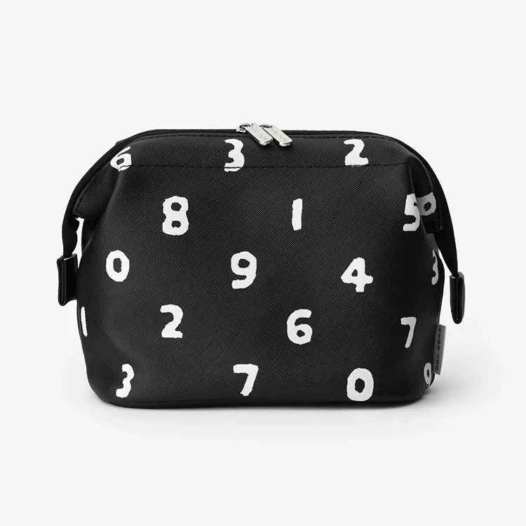 Eco-Friendly PU Leather Cosmetic Bag Printed with Black Digit Pattern Crosshatch Coin Purse Makeup Pouch Casual Style H-Shape
Eco-Friendly PU Leather Cosmetic Bag Printed with Black Digit Pattern Crosshatch Coin Purse Makeup Pouch Casual Style H-Shape