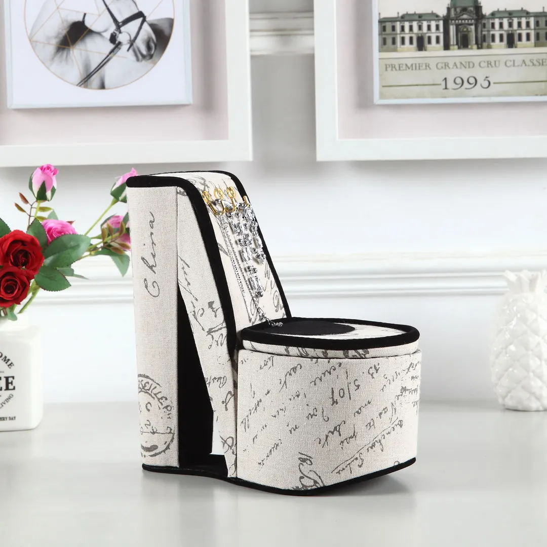 9" Tall Display Jewelry Box with Hooks, High Heel Shoe Design, Stencil Letter Print
9" Tall Display Jewelry Box with Hooks, High Heel Shoe Design, Stencil Letter Print