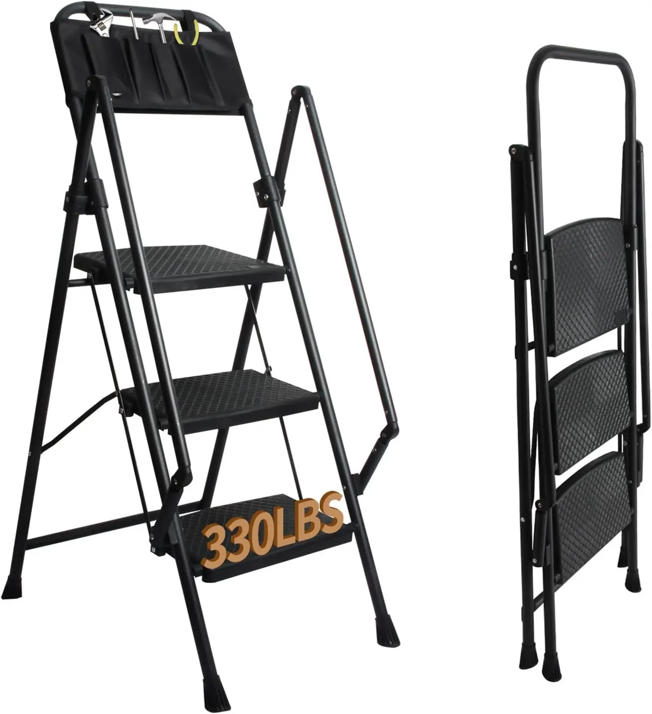 3 Step Ladder with Handrails 330lbs Capacity
3 Step Ladder with Handrails 330lbs Capacity