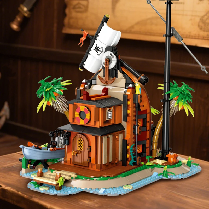Medieval Pirate Island Building Blocks Sunken Ship Base Supply Station Skull Island Model Bricks Toys Compatible With LEGO
Medieval Pirate Island Building Blocks Sunken Ship Base Supply Station Skull Island Model Bricks Toys Compatible With LEGO