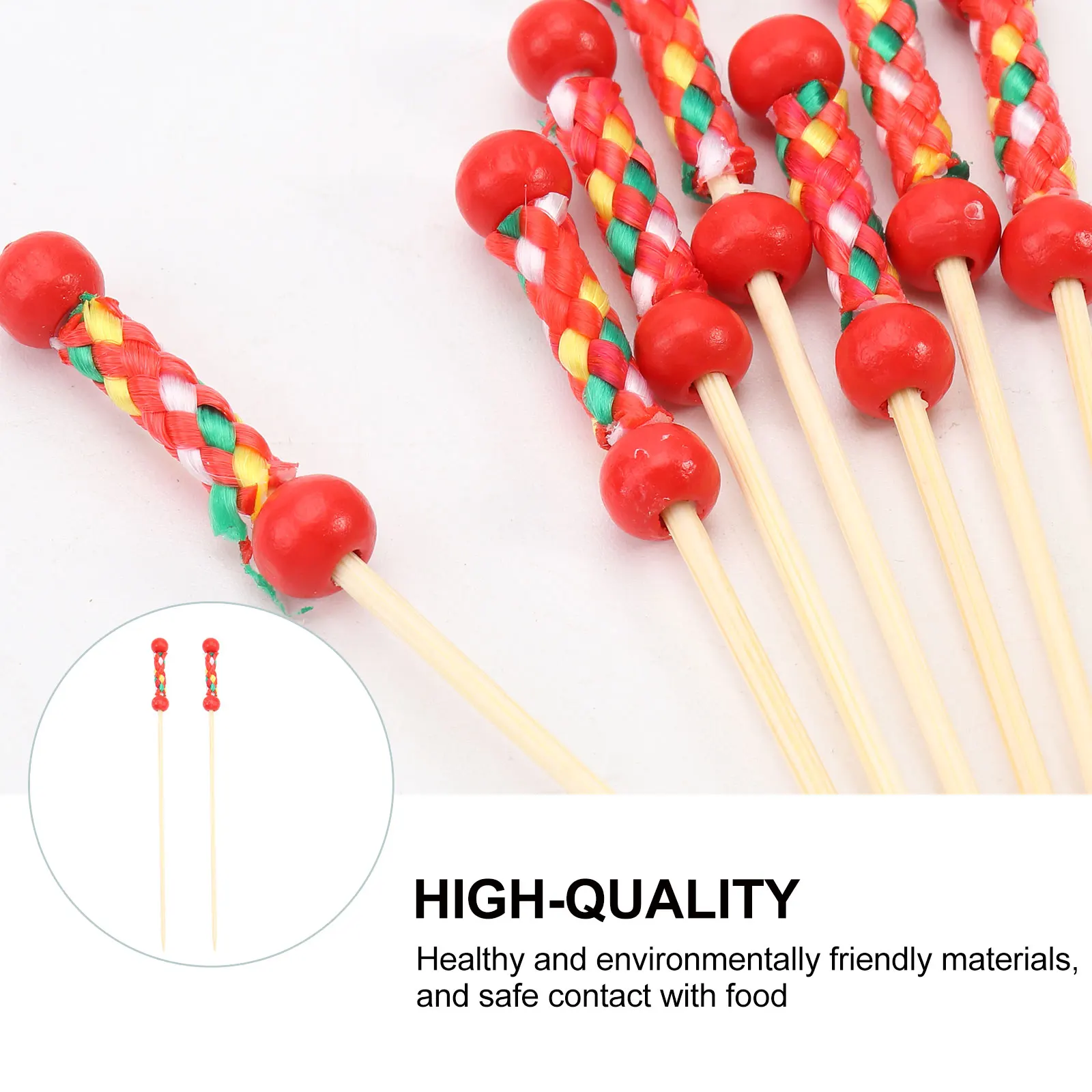 100 Pcs Bamboo Fruit Stick Skewer Fork Home Party Tableware Bright Color Decoration Pick Safe Convenient Use Delicate Design
100 Pcs Bamboo Fruit Stick Skewer Fork Home Party Tableware Bright Color Decoration Pick Safe Convenient Use Delicate Design