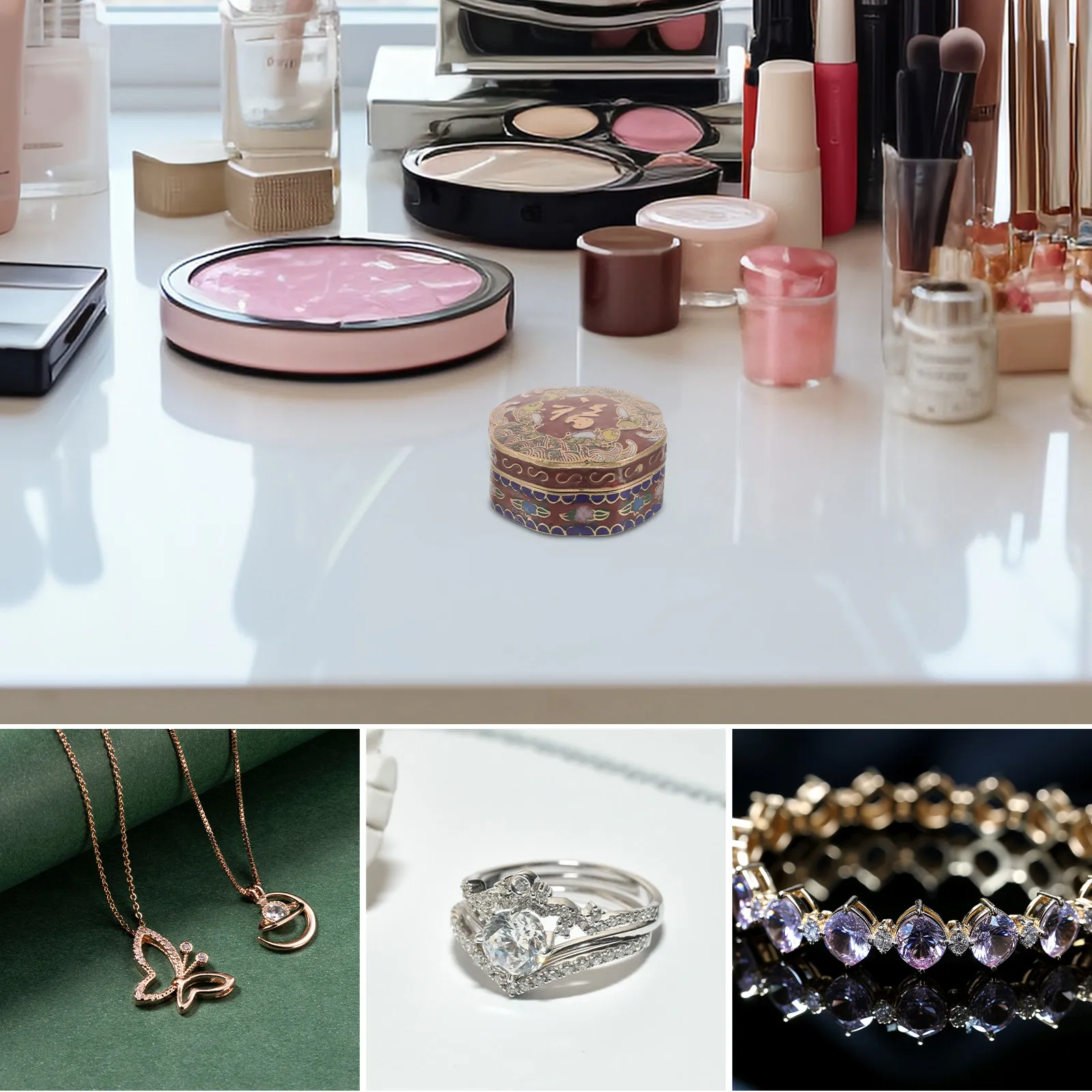 European Vintage Enamel Jewelry Box Small Round Metal Keepsake Chest for Rings Earrings Necklaces Travel Decorative Storage
European Vintage Enamel Jewelry Box Small Round Metal Keepsake Chest for Rings Earrings Necklaces Travel Decorative Storage
