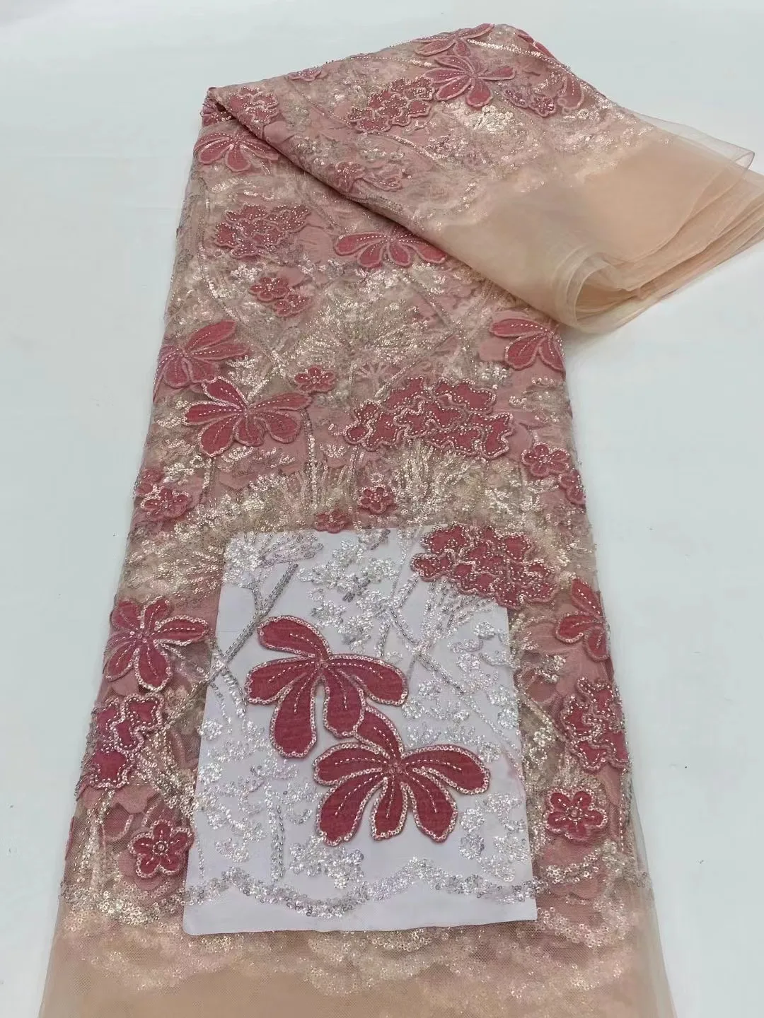 African Heavy Beaded Lace Fabric 2023 High Quality Lace 5 Yards Nigerian Sequins Groom Fabric Material For Wedding Party Dresses
African Heavy Beaded Lace Fabric 2023 High Quality Lace 5 Yards Nigerian Sequins Groom Fabric Material For Wedding Party Dresses