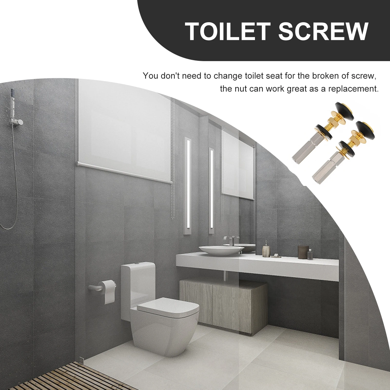 2 pcs Toilet Seat Screws Stainless Steel Copper Prime Tank Bolts Fixing Hinges Accessories Replacement Parts Durability
2 pcs Toilet Seat Screws Stainless Steel Copper Prime Tank Bolts Fixing Hinges Accessories Replacement Parts Durability