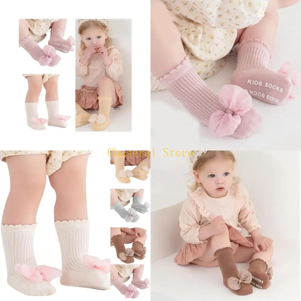 E7CE Kids Socks with Elegant Lace Bowknot Toddler Safety Socks Indoor Play Socks Pair
E7CE Kids Socks with Elegant Lace Bowknot Toddler Safety Socks Indoor Play Socks Pair