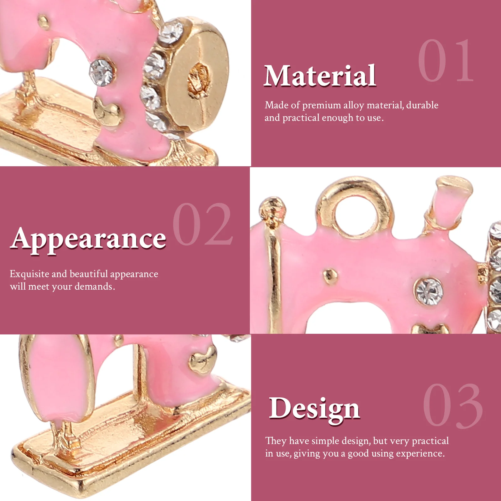 10 Pcs Retro Sewing Machine Pendant Key Chain Charms Jewelry Making Pendants Accessory Cute for Necklace 
10 Pcs Retro Sewing Machine Pendant Key Chain Charms Jewelry Making Pendants Accessory Cute for Necklace