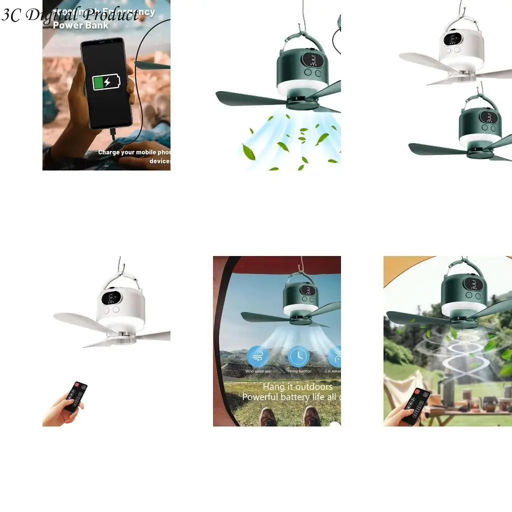 10400mAh USB Remote Ceiling Fan with Light and Detachable Bladee for Camping Q84A
10400mAh USB Remote Ceiling Fan with Light and Detachable Bladee for Camping Q84A