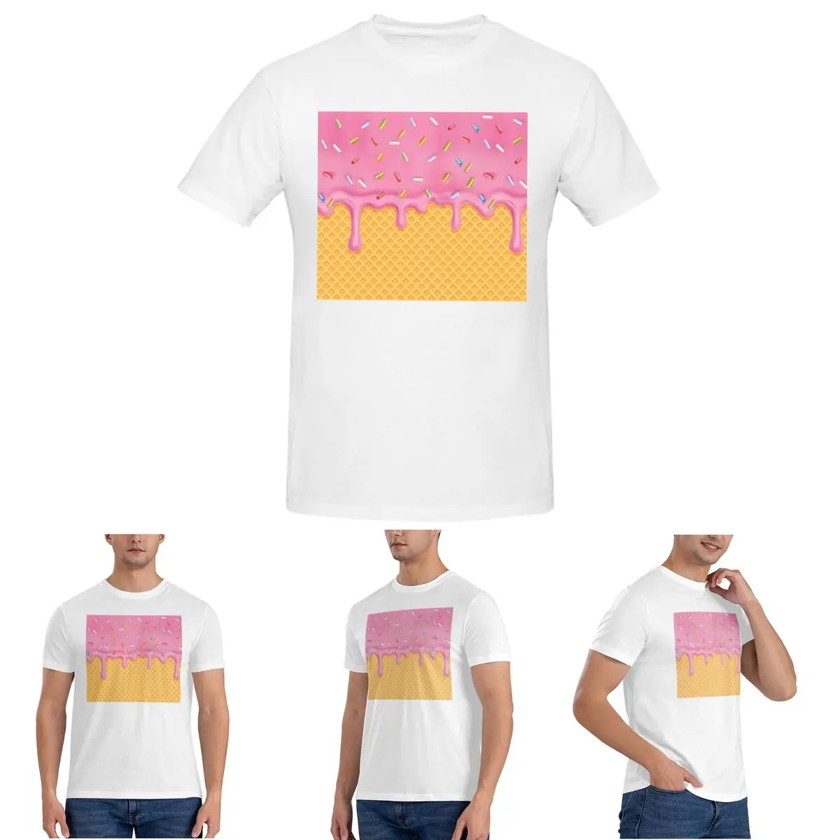 Strawberry Ice Cream T-Shirt for Men Cotton Oversized T Shirts Men's Short Sleeve Crew Neck Summer Clothes Tops S-6XL
Strawberry Ice Cream T-Shirt for Men Cotton Oversized T Shirts Men's Short Sleeve Crew Neck Summer Clothes Tops S-6XL