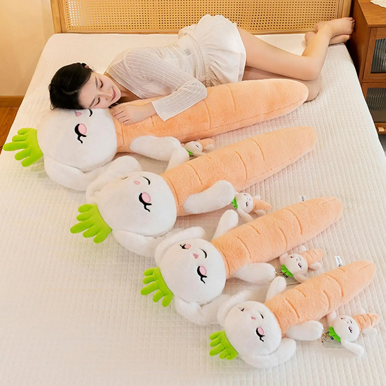 Carrot Bunny Plush Toy Stuffed Animal Home Decor Soft Long Body Pillow Neck Pillow for Girls Boys Adults Valentines Day Gifts
Carrot Bunny Plush Toy Stuffed Animal Home Decor Soft Long Body Pillow Neck Pillow for Girls Boys Adults Valentines Day Gifts