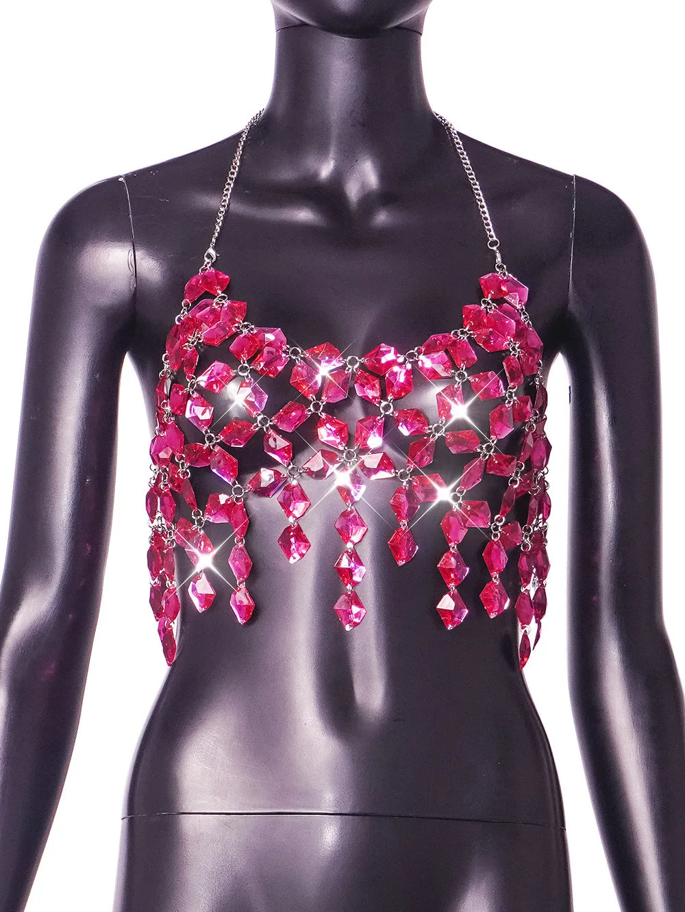 New Beaded Top, Featuring Gemstones, Sexy Halter Neck, Backless Straps, And A Tank Top Design, Perfect For Women'S Beach Parties
New Beaded Top, Featuring Gemstones, Sexy Halter Neck, Backless Straps, And A Tank Top Design, Perfect For Women'S Beach Parties