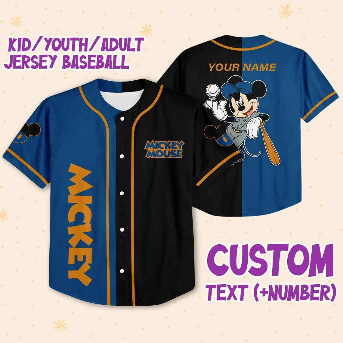 Potdemiel 2025 Disney Baseball Mickey Baseball Jersey Cartoon Print Baseball Jersey Outdoor Sports Leisure Boys And Girls Tops
Potdemiel 2025 Disney Baseball Mickey Baseball Jersey Cartoon Print Baseball Jersey Outdoor Sports Leisure Boys And Girls Tops