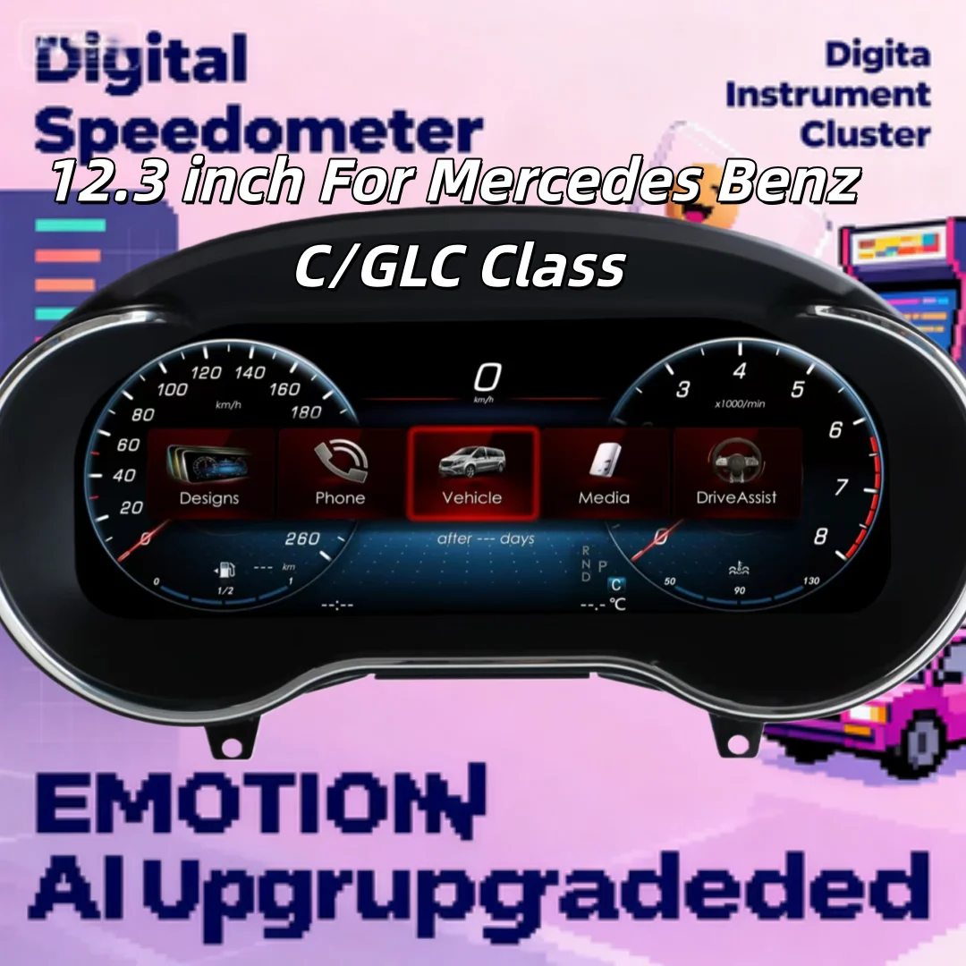 12.3” Digital instrument Cluster For Mercedes Benz C/GLC Class Dashboard Speedometer Virtual Cockpit Odometer Meter Gauge Linux
12.3” Digital instrument Cluster For Mercedes Benz C/GLC Class Dashboard Speedometer Virtual Cockpit Odometer Meter Gauge Linux