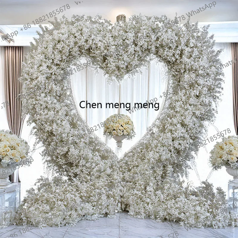 240CM White Starry Sky Double-sided Heart-shaped Floral Arrangement Artificial Flower Arrangement At The Wedding Venue
240CM White Starry Sky Double-sided Heart-shaped Floral Arrangement Artificial Flower Arrangement At The Wedding Venue