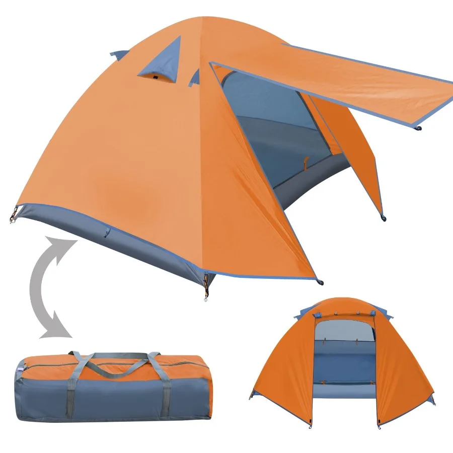 SUNNYOUTDOOR Portable Hiking Camping Tent 1-2 Person Double Layer Outdoor Waterproof Backpacking Tent Orange
SUNNYOUTDOOR Portable Hiking Camping Tent 1-2 Person Double Layer Outdoor Waterproof Backpacking Tent Orange