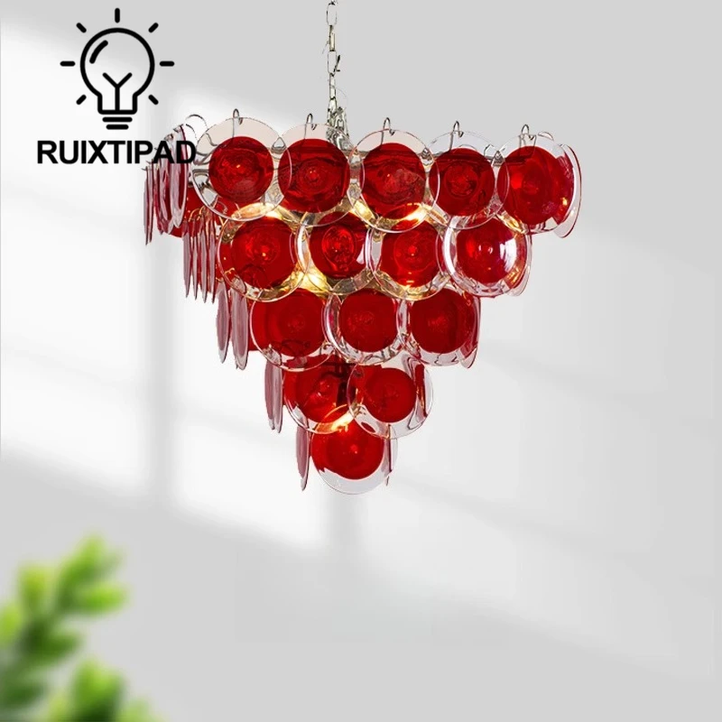 Murano Round Glass Chandelier Light for Restaurant Living Room Bedroom Red Glass Pendant Light Home Indoor Lighting Fixture
Murano Round Glass Chandelier Light for Restaurant Living Room Bedroom Red Glass Pendant Light Home Indoor Lighting Fixture
