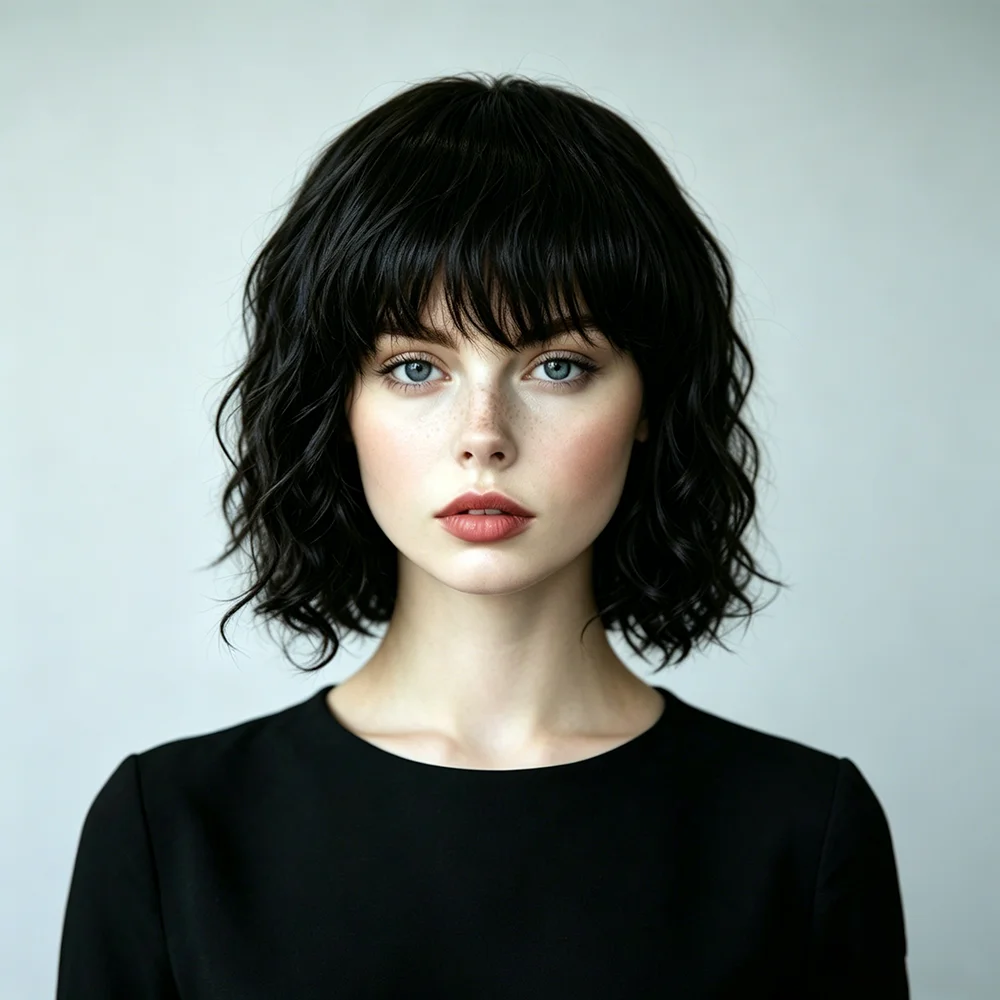 Short Black Water Wavy Bob Wig With Bangs Natural Looking 100% Human Hair Full Machine Made Pixie Cut Wig With Fringe for daily
Short Black Water Wavy Bob Wig With Bangs Natural Looking 100% Human Hair Full Machine Made Pixie Cut Wig With Fringe for daily