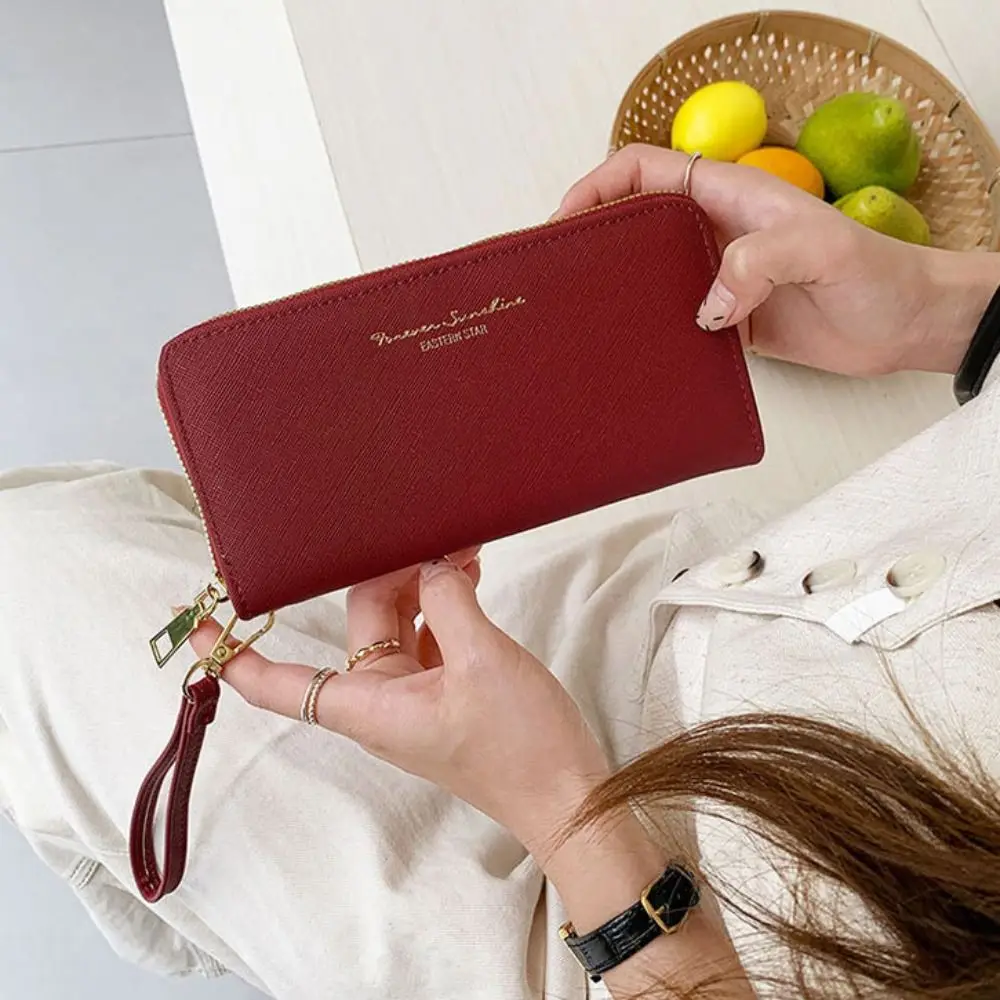 Solid Color Women's Long Wallet With Zipper Multifunctional Long Hand Clutch Coin Purse Card Holder PU Leather Wallet Girl
Solid Color Women's Long Wallet With Zipper Multifunctional Long Hand Clutch Coin Purse Card Holder PU Leather Wallet Girl