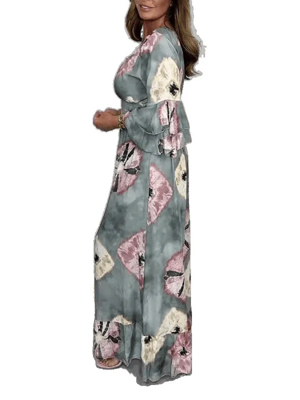 Summer 2025 Women's Deep V Long Sve Printed Jumpsuit High Waist Wide Leg Pants Independent Station Best Selling Item
Summer 2025 Women's Deep V Long Sve Printed Jumpsuit High Waist Wide Leg Pants Independent Station Best Selling Item